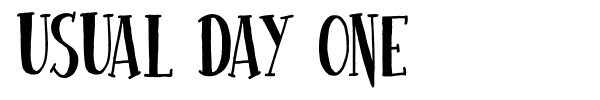 Usual Day One font preview